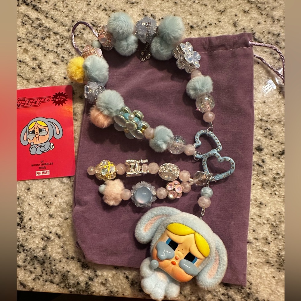 Popmart crybaby custom handmade keychain/bagcharm